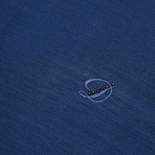 didiboy/迪迪博迩深蓝色男士长袖t恤简约单色干练商务休闲男士必备单