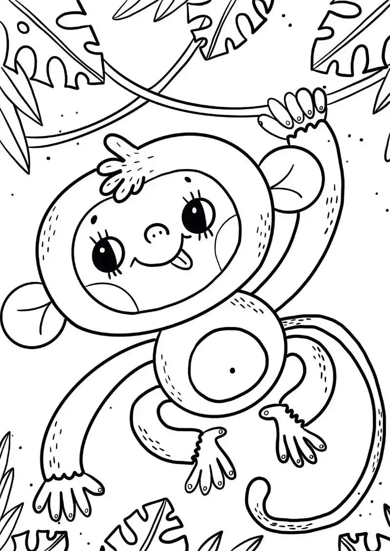 小猴子简笔画.#图文扶持计划入口 #图文伙伴计划 #儿童画  - 抖音