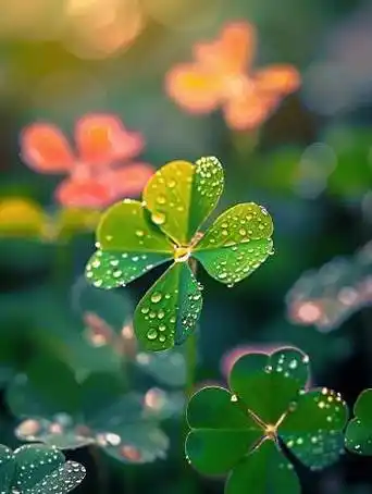 愿四叶草带给你幸运和希望,让你实现自己的愿望.