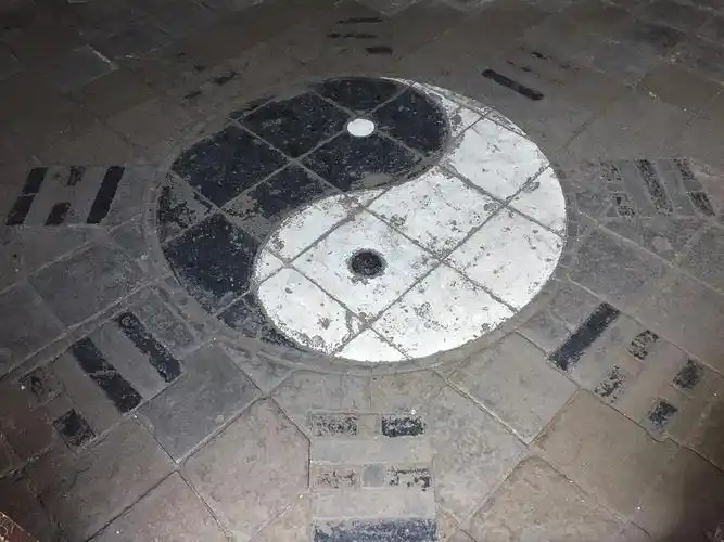 园内六堂有四间门口都有八卦图,话说在古城里,很多院落都有八卦图古