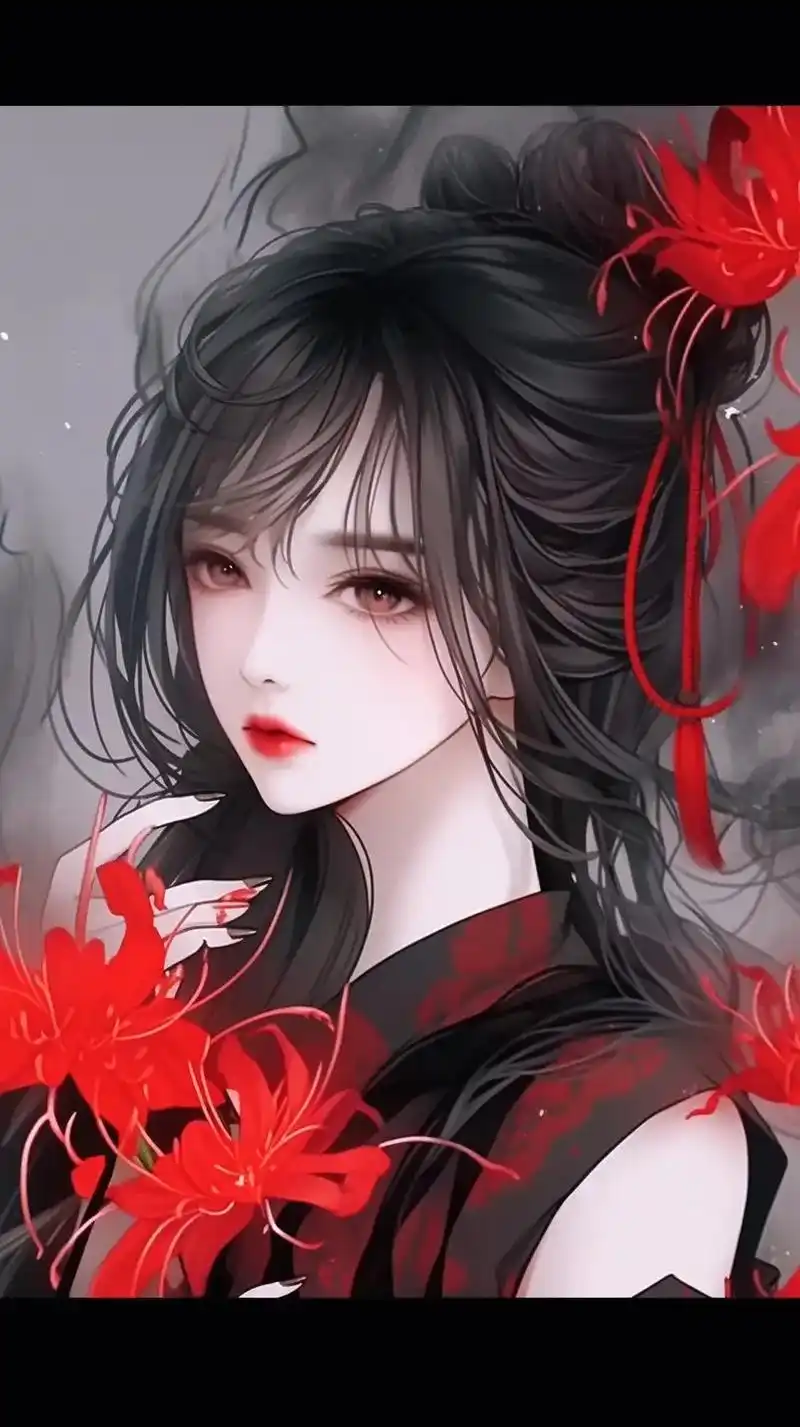 ai绘画 #国风古韵 #彼岸花#古风头像 ##手机墙纸 # - 抖音