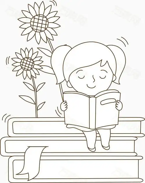关于读书的简笔画简单