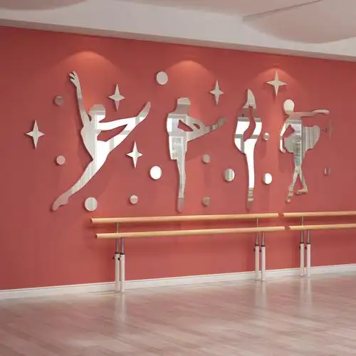 舞蹈房班教室布置装饰墙贴创意瑜伽芭蕾艺术教育培训机构前台背景