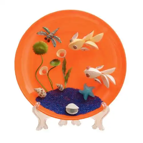 diy手工贝壳贴画亲子手工画贴画海螺创意圆盘画早教玩具儿童益智幼儿