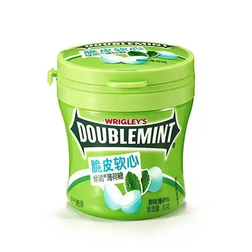 绿箭脆皮软心薄荷糖瓶装原味80g