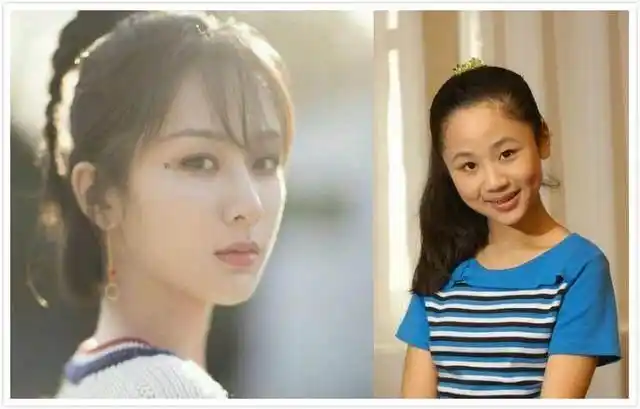 来对比一下杨紫从小到大的照片?现在的脸也太小了吧网友_大陆星闻_明