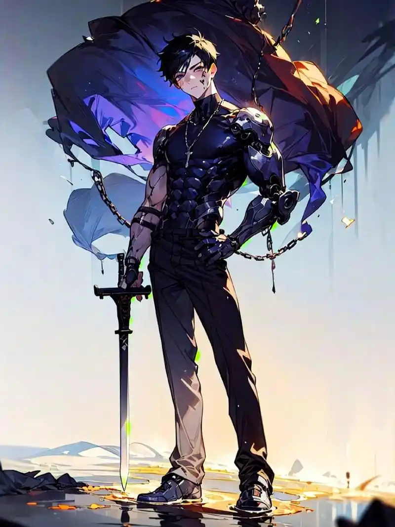 赛博朋克男孩丨男生酷炫壁纸 #画画的日常# ##动漫壁纸# #肌肉男孩