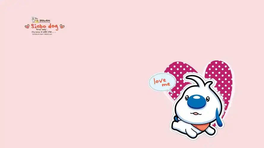 辛巴狗和哈米兔可爱卡通图片桌面壁纸