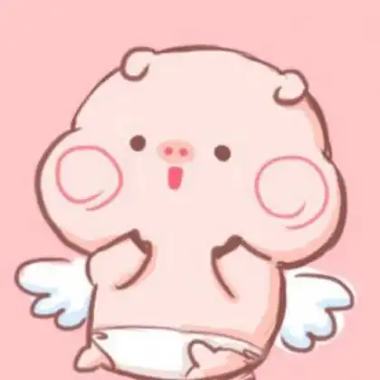 可爱卡通小猪情侣头像2020手绘系很别致很好看的