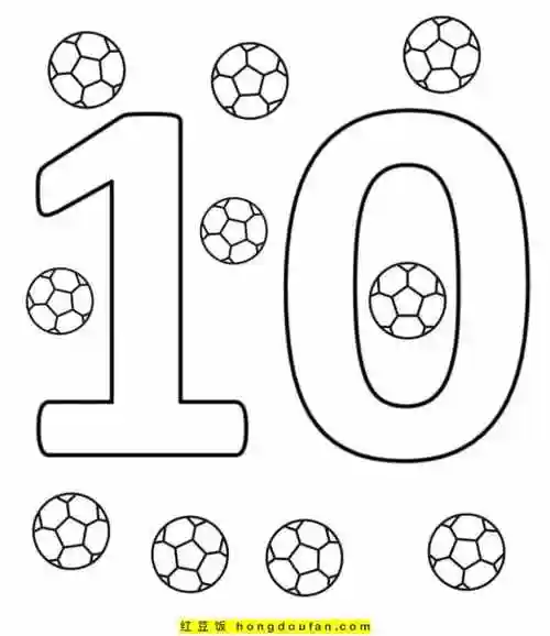10张带有卡通简笔画的数字涂色图片免费下载!