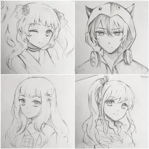 铅笔画头像动漫人物图片大全图片大全图片