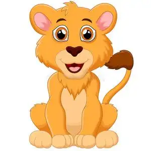 可爱的小狮子卡通照片