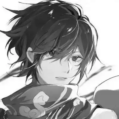 冷酷帅气黑白动漫男头像