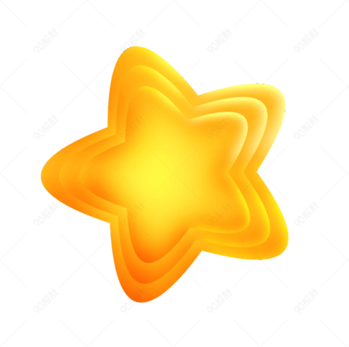 卡通黄色可爱小星星素材