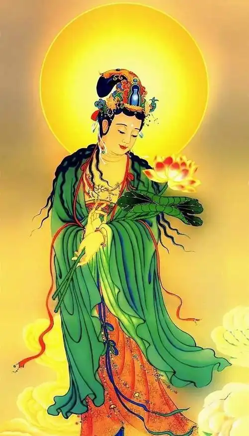 大势至菩萨佛光永照普降智慧见者接福