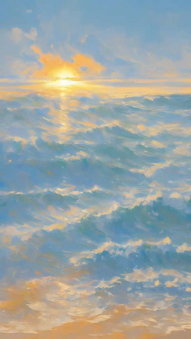 98卡夫卡风·海浪壁纸·高清竖屏版9515