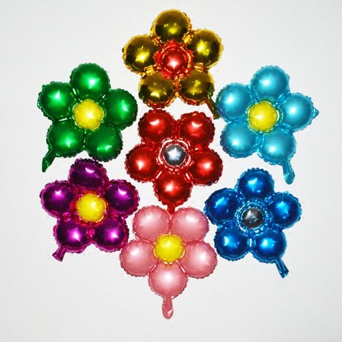 五瓣花朵气球圆花朵气球结婚宝宝生日周岁派对装饰用品铝镆气球
