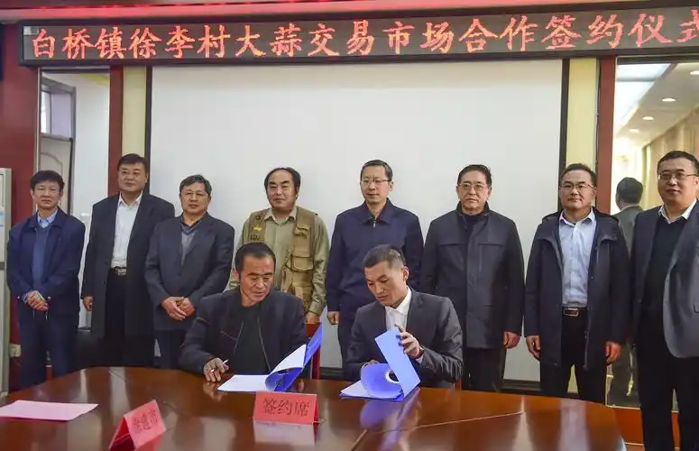 济南首个大蒜蔬菜交易市场及产业园项目落户白桥镇