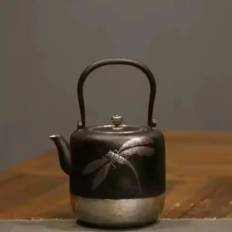 日本 银壶 名匠人 手工艺品 古銀 茶壺.日本 银壶 名匠人 - 抖音