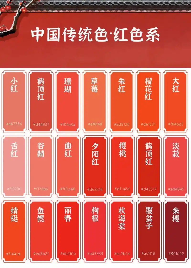中国传统色|红色系.最热烈的颜色来啦!