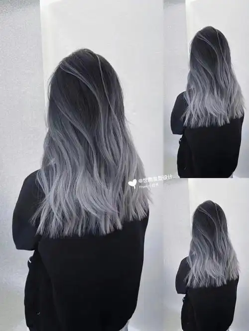失时尚感的双色挑染,真的太洋气了·不挑季节的发色,黑茶挑染奶奶灰色