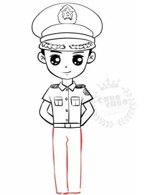 儿童画怎么画军人简笔画画法海军军人简笔怎么画海军军人简笔画图片