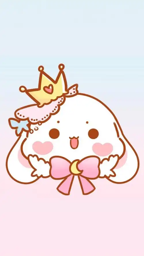 粉色萌萌卡通兔子手机壁纸图片