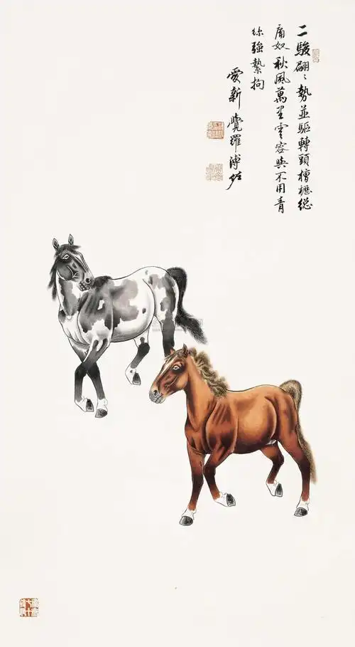 【国画】爱新觉罗·溥佐《骏马图》 - 白石秋水 - 白石秋水