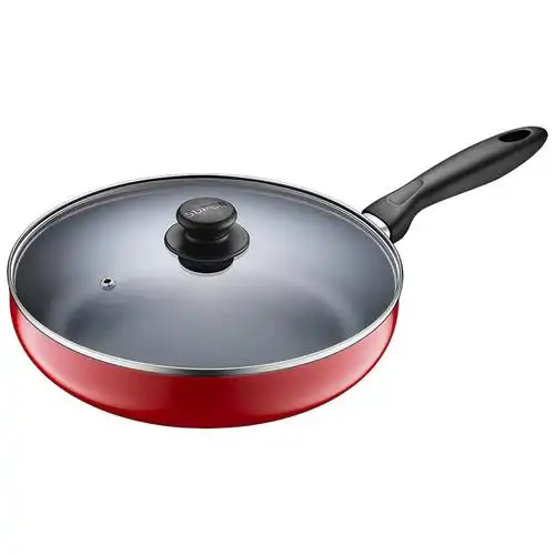 苏泊尔平底锅不粘锅家用小煎锅煎蛋饼烙饼牛排大煎锅燃气灶通适用红色