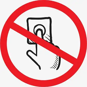 红色矢量开关禁止触摸图标