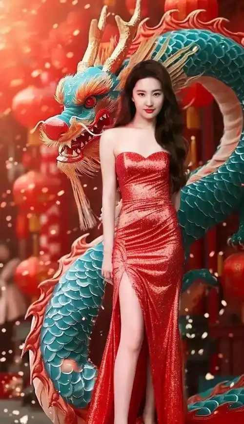 刘亦菲的这一身红,是热情,是魅力,也是无尽的华美.