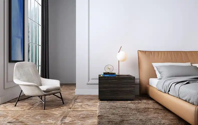 写实北欧现代卧室3d渲染