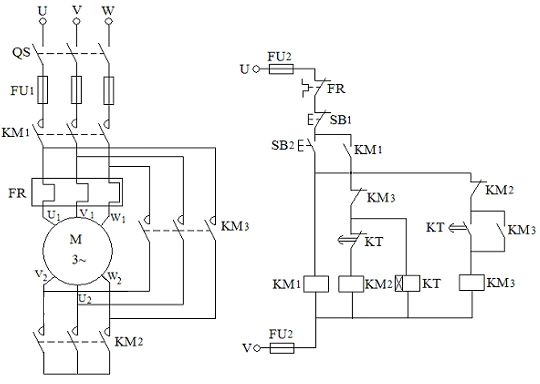 三相异步电动机y– △降压起动控制电路