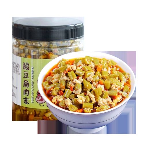 酸豆角肉沫农家做法老坛泡制下饭开胃菜罐装小吃酸辣妈妈的味道