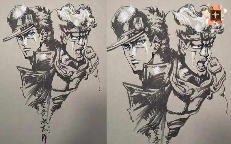 梵米艺画速写jojo空条承太郎白金之星欧拉欧拉欧拉欧拉