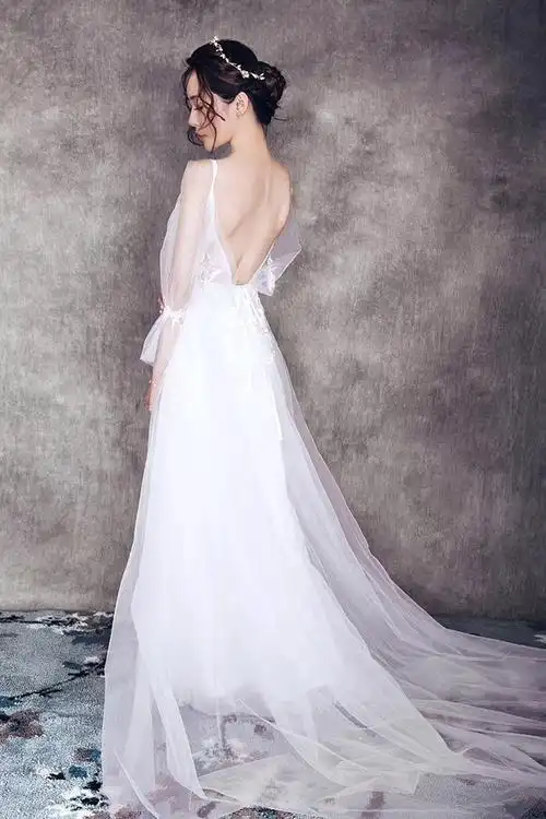 气质美女性感露背婚纱写真高清图片,美女写真,性感,唯美,气质美女