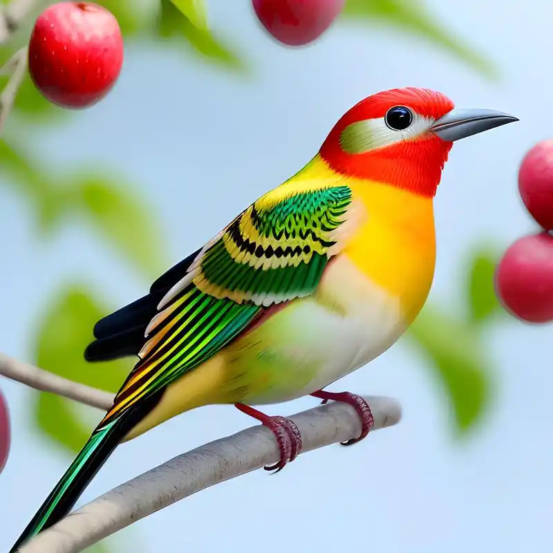 一组站在树枝上的漂亮小鸟图(二)