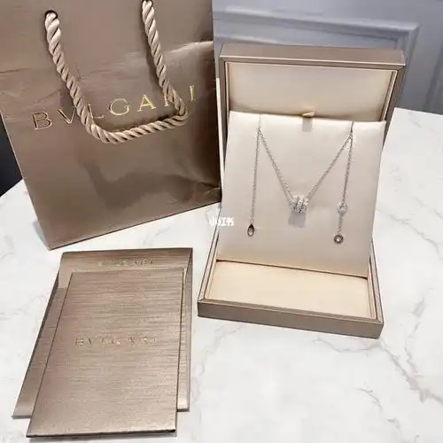 bvlgari宝格丽白金满钻灵蛇项链22年全新