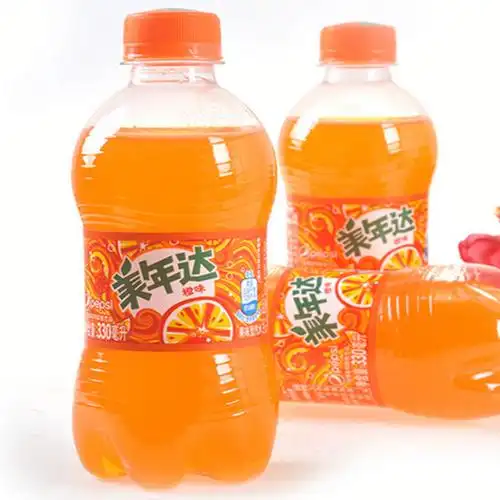 美年达橙味汽水瓶装300ml