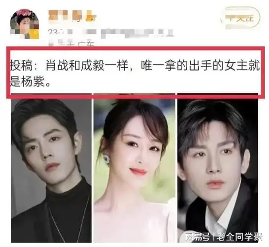 肖战成毅一样,杨紫是唯一拿得出手的女主,那袁冰妍李沁不配吗?