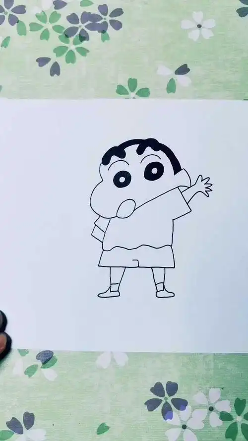 如何画蜡笔小新简笔画