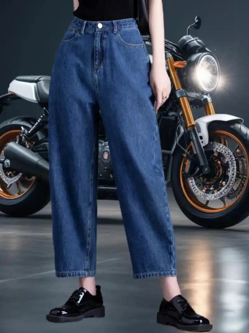 我的宽松九分裤哈伦牛仔裤女春夏新款来啦!今年流行的直筒牛仔裤