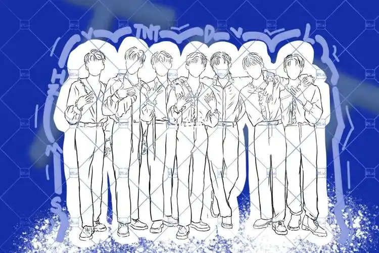 时代少年团#tnt时代少年团  #时代少年团 #接稿接稿  #线稿  #画画