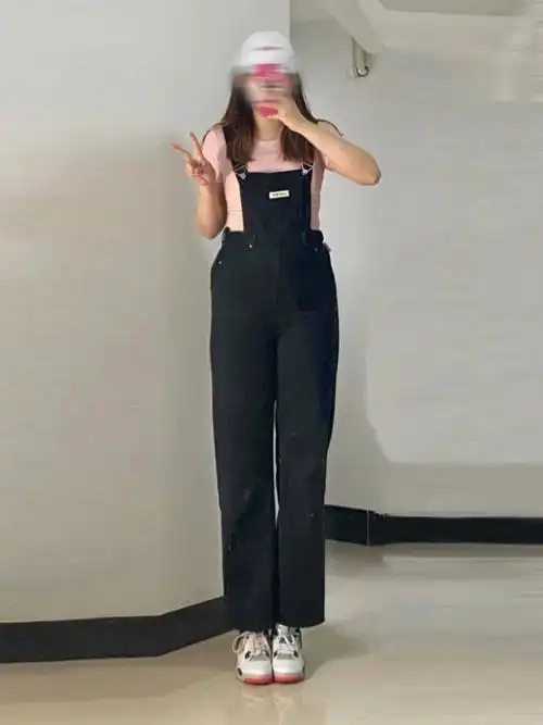 180160斤高个微胖显瘦穿搭背带裤20