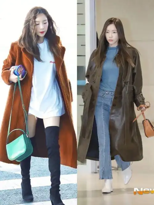 韩国明星机场街拍 #小个子穿搭