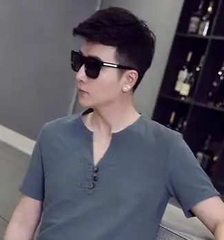 清爽又利落的一款飞机头短发发型搭配个性的墨镜时尚潮男最抢眼.