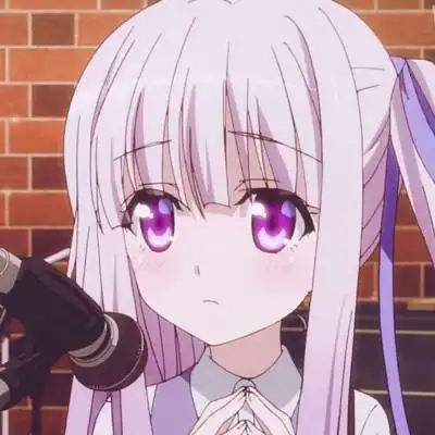 微信紫色系二次元女生头像