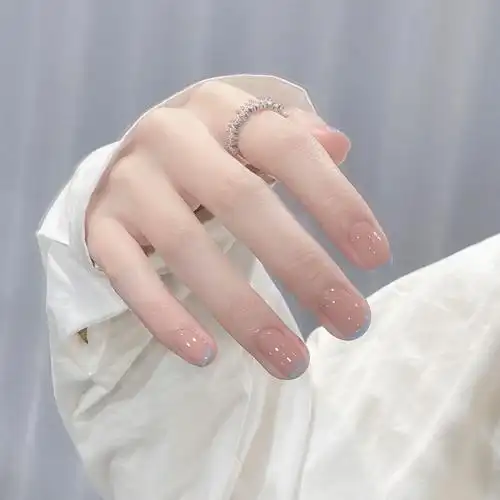 指甲贴片夏天长款穿戴美甲片成品法式指甲款式指甲图片美甲贴片
