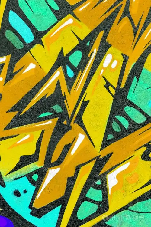 美丽的街头艺术涂鸦.抽象创意绘图时尚照片-正版商用图片1lf33p-摄图