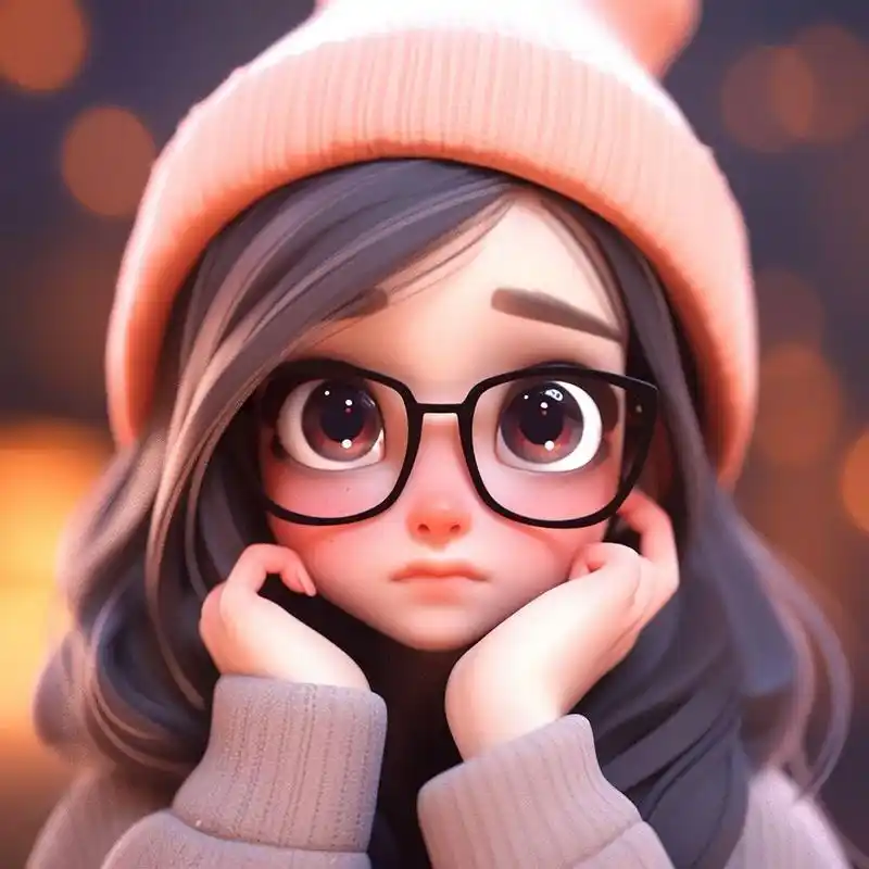 情侣头像|粉彩可爱人物:8k风格3d卡通图片 这张图片展现了一个非常